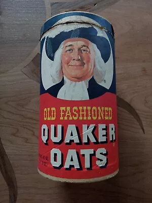 Vintage Old Dashioned Quaker Oats Container Date 1976 • $0.99