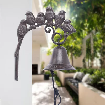 Cast Iron Bird Doorbell Antique Wall Mounted Decorative Dinner Bell For Outside • $24.70