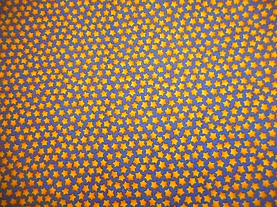 Vintage Mary Engelbreit Fabric By The Half-Yard Yellow Stars On Blue Cotton RARE • $8.49