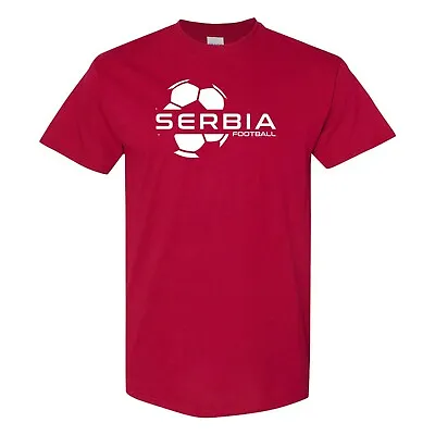 Serbia Football Strike - Soccer Sports Short Sleeve T-Shirt - Cardinal • $23.99