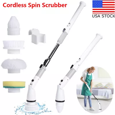 $47.90 • Buy Electric Scrubtastic Cordless Spin Scrubber 3 Brush Heads Cleaning Mop For Floor