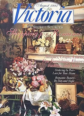 August 1993 VICTORIA Magazine Volume 7 No.8 Good Condition • $14