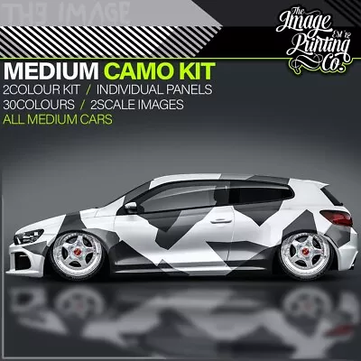 MEDIUM Car Camo Kit   ~ Camouflage Vinyl Decals  ~ ALL MEDIUM CARS ~ ABT Stance • £109.95