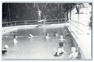 C1940 Swimming Pool Beacon Lodge Camp Blind Mount Union Pennsylvania PA Postcard • $19.95