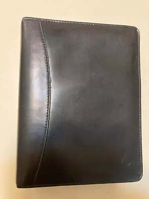 Franklin Covey Compact- Black Full Grain Leather Zip Planner • $60