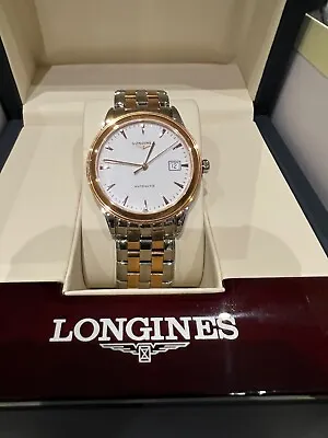 Longines Men's Watch Flagship Automatic White Dial Two Tone Bracelet L48743927 • £999