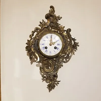 $1200 • Buy Antique Japy Freres French Bronze Cartel Wall Clock 