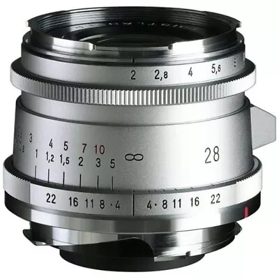 VOIGTLANDER Ultron Vintage Line 28mm F2 Type II Lens Silver VM Mount Coshina • $588