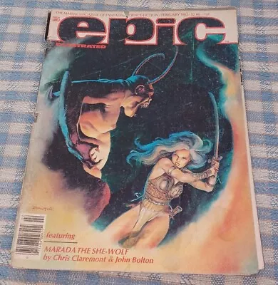 Feb 1982 Epic Illustrated Marvel Magazine Of Fantasy Science Fiction COMIC BOOK • $7.59