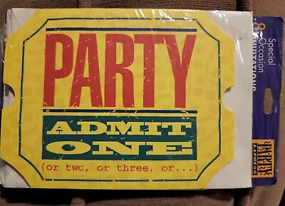 Party Express Invitations  Admit One Ticket  To Great Time - Set Of 8 Hallmark • $2.99