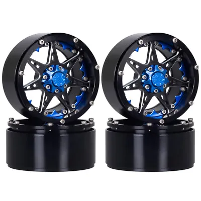 Metal Wheel 2.2 Beadlock Wheels Rims For 1/10 RC Crawler Axial Wraith SCX10 TRX4 • £39.99