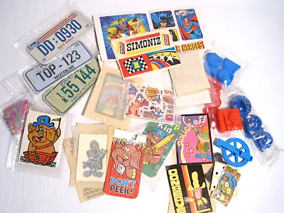 $10 • Buy Vintage CEREAL PRIZE Lot Sealed Iron On Plastic Sticker Superman Kellogg 70s 80s