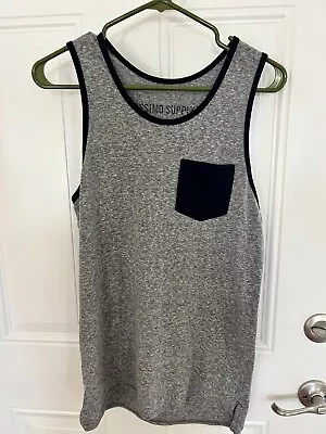 Mossimo Supply Co. Gray And Black Muscle Shirt Tank With Pocket Men S • $6.50