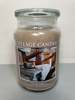 VILLAGE CANDLE  Chalet Latte  Large Jar Candle 26 Oz. LIMITED EDITION New • $34.99