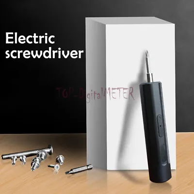 Portable Cordless Rechargeable Electric Screwdriver Kit Mini Power Tool + Bits • $14.28