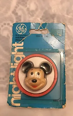 Night Light Mickey Mouse Walt Disney General Electric Vintage 1977 NOS • $6.99