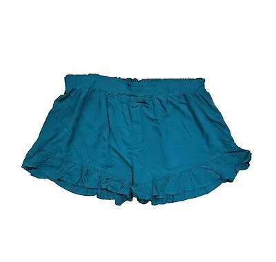 Plus Size High-Waisted Flutter Shorts - Wild Fable Dark Teal Blue 2X • $10