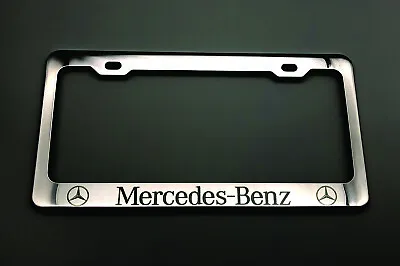 Mercedes Benz LICENSE PLATE FRAME Laser Engraved On Stainless Steel Frame • $15.99