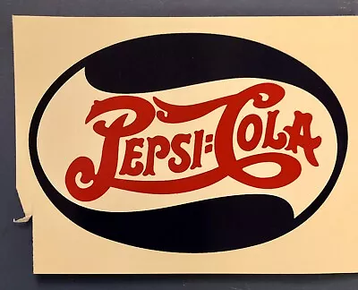 Vintage Pepsi Cola Oval Vending Machine Label 4” • $2