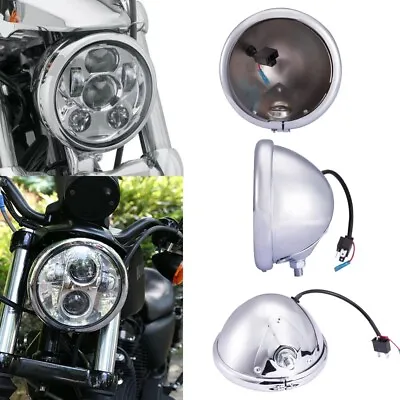 $41.99 • Buy 5.75  LED Headlight Housing Bucket Bracket For Yamaha V-Star XVS 650 950 1100