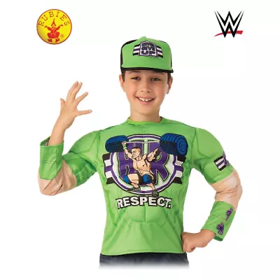 John Cena Licensed Wwe Costume Top And Hat Child Size 6+ By Rubie's **new** • $43.95