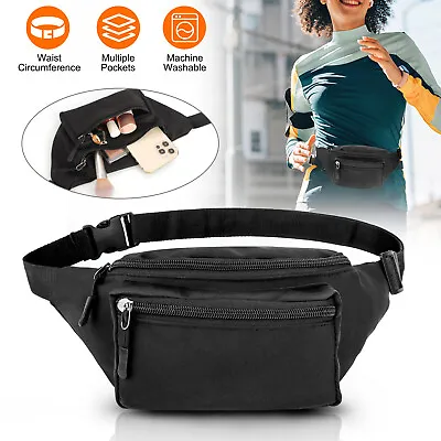 Men Women Fanny Pack Belt Waist Bag Crossbody Sling Shoulder Travel Sport Pouch • $10.48