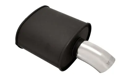 Megan Racing Universal M-FG Black Muffler 3.5  Curved Down Tip With 2.5  Pipping • $129