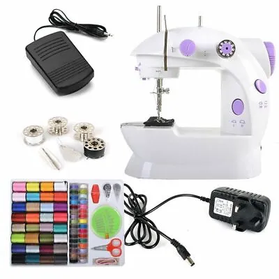 £19.95 • Buy Electric Sewing Machine Portable Mini 12 Stitches 2 Speeds Foot Pedal LED Light
