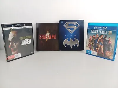 DC Comics Blu Ray Set Batman Superman 9 Film Set Joker Justice League 3D Shazam! • $69