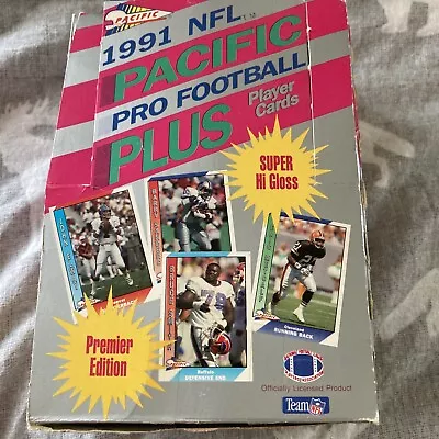 Lot Box 1991 Pacific NFL Football 36 Packs Per Box  14 Sealed Individual Packs • $150