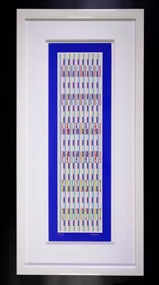 Rare Limited Edition Yaacov Agam Hand Signed Silkscreen  Vertical Orchestration  • $649