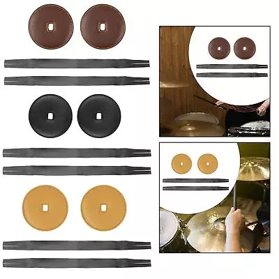2 Pieces Cymbal Strap Leather Straps With Pads Marching Symphony Soft PU Leather • $11.59