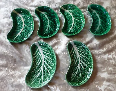 £60 • Buy Vintage Green Majolica Cabbage Leaf Side Plate Dish Made Portugal - P 393