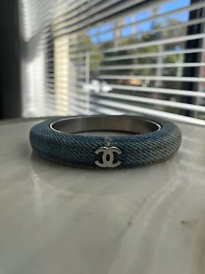 Chanel CC Denim Bangle Bracelet  • $490