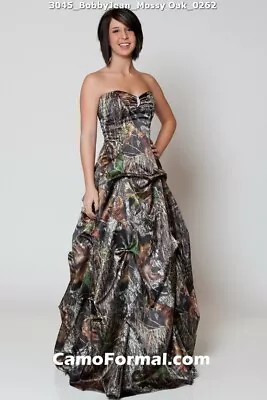 NEW...Mossy Oak Camo Formal Dress Strapless • $129.99