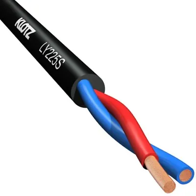 Klotz LY225 Speaker Cable 2 Core 2.5mm Twin-axial Speaker Cable Cut Metre Length • £3.29