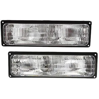 Front Turn Signal Light Set For 1994-1999 GMC Yukon Fits C1500 Suburban • $21.49