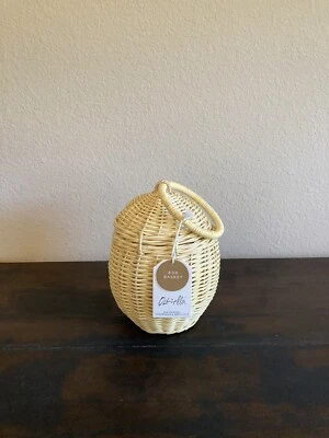 £37.19 • Buy Olliella Handmade Woven Natural Rattan Wicker Egg Basket New