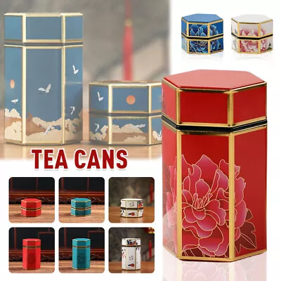 Chinese Tea Tin Canisters Jar Can Tinplate Tea Sealed Portable Tea Box Candy Box • $6.85