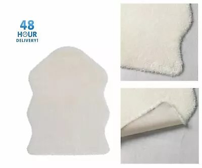 NEW IKEA TOFTLUND Faux Sheepskin Rug Soft Cozy Throw Bedroom Lounge White New • £15.56