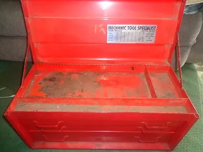 Vintage Snap-On Tool Box  3 Drawer Flip Tool Chest Red  Been Repainted No Key • $224.99