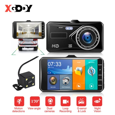 $32.99 • Buy Dash Camera Car Reversing Mirror Front And Rear Camera DVR Dual Cam Recorder 4''