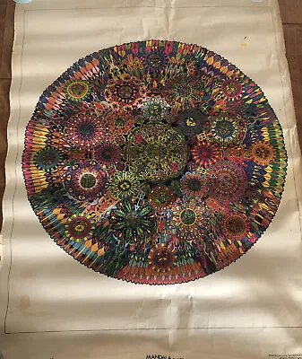 Vintage Doodle Art Mandala By Moira 1973 Century Graphics 41” X 30”  Coloring • $79.99