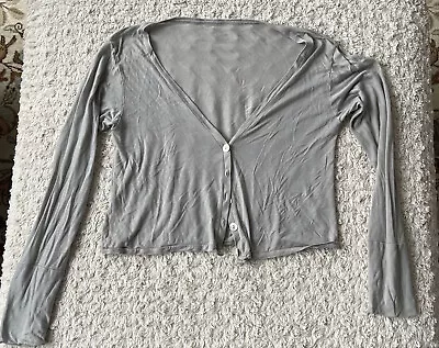 Elm Design Grey Viscose Cardigan Size M Defects: Stain Pinholes No Brand Tag • $4.99