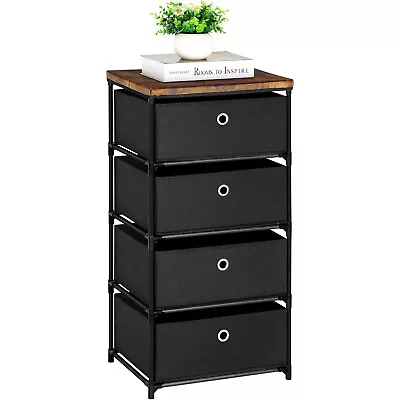 Fabric Storage Chest 4 Drawers Storage Organizer Unit For Closet Dorm Bedroom • $31.89