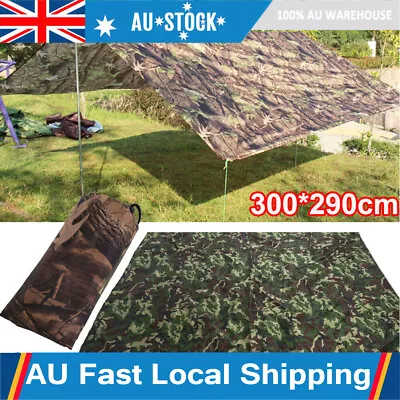 3X2.9M Waterproof Camping Hiking Tent Tarp Canopy Awnings Rain Cover Sun Shelter • $31.88