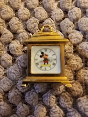 Vintage Mickey Mouse Minature  Mantle  Brass Clock 2  • $24.99