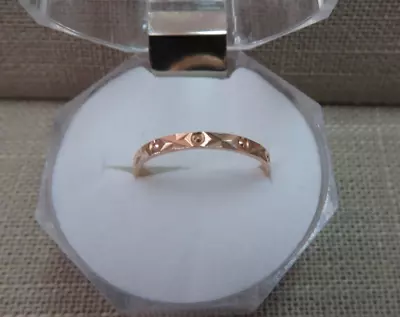Vtg 18k Solid Y.  Gold Diamond Cut Wedding Band Or Stack Ring Sz 6.25- 1.09 Gram • $129.90