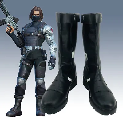 Captain America The Winter Soldier Boots Shoes Cosplay Costume Boots Halloween • $58.30