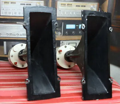 2 Vintage ElectroVoice T25 16 Ohm Midranges With Large Metal Horns-14 821 4677  • $449.99